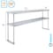 Amgood 14 in. x 72 in. AmGood Stainless Steel Double Deck Over Shelf DOS-1472-Z - alternate 8